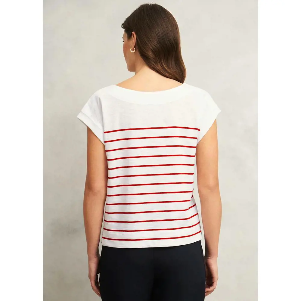 Hobbs Alycia Cotton Slub Stripe T Shirt